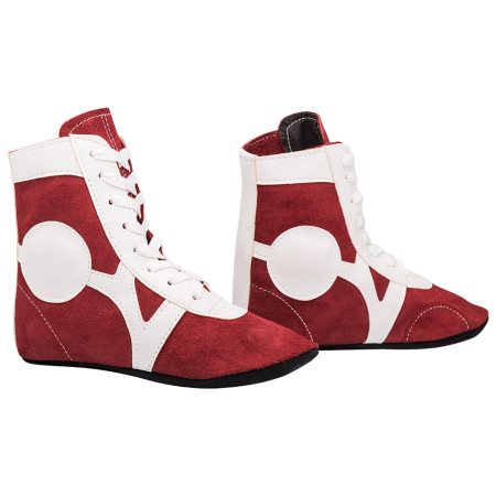 Купить Обувь для самбо RS001/2, замша, красный Rusco в Белебее 